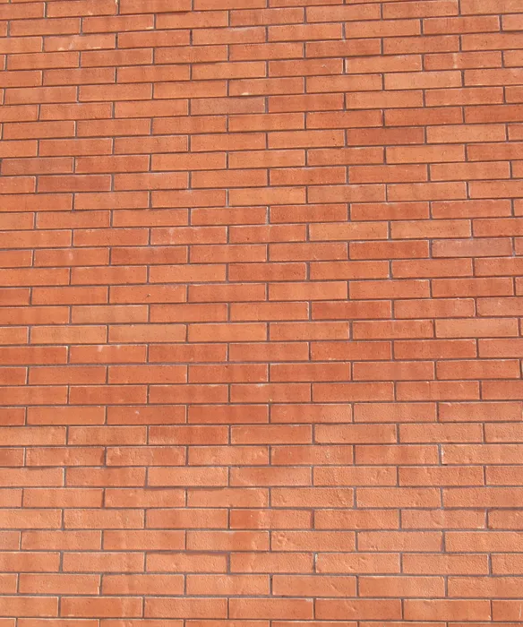 Muro de ladrillo terminado por maestro de obra